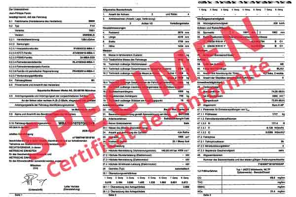 Qu'est-ce qu'un certificat de conformité véhicule ?